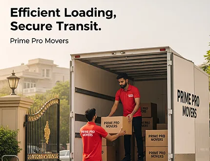 Loading Boxes into White Relocation Truck in Gurugram - Prime Pro Movers